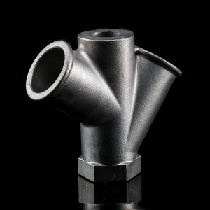 Precision cast stainless steel tee